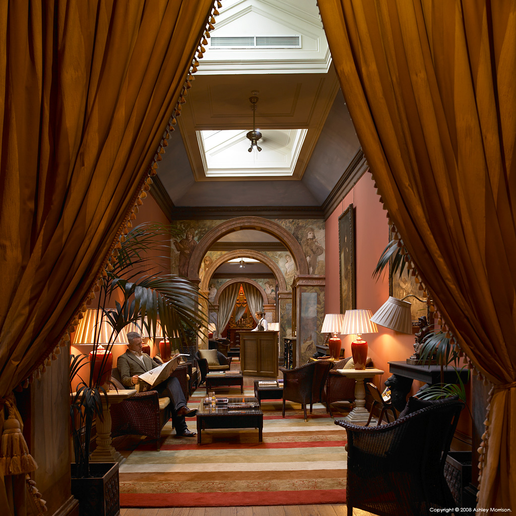 The Long Gallery at Castle Leslie in Ireland by Ashley Morrison.