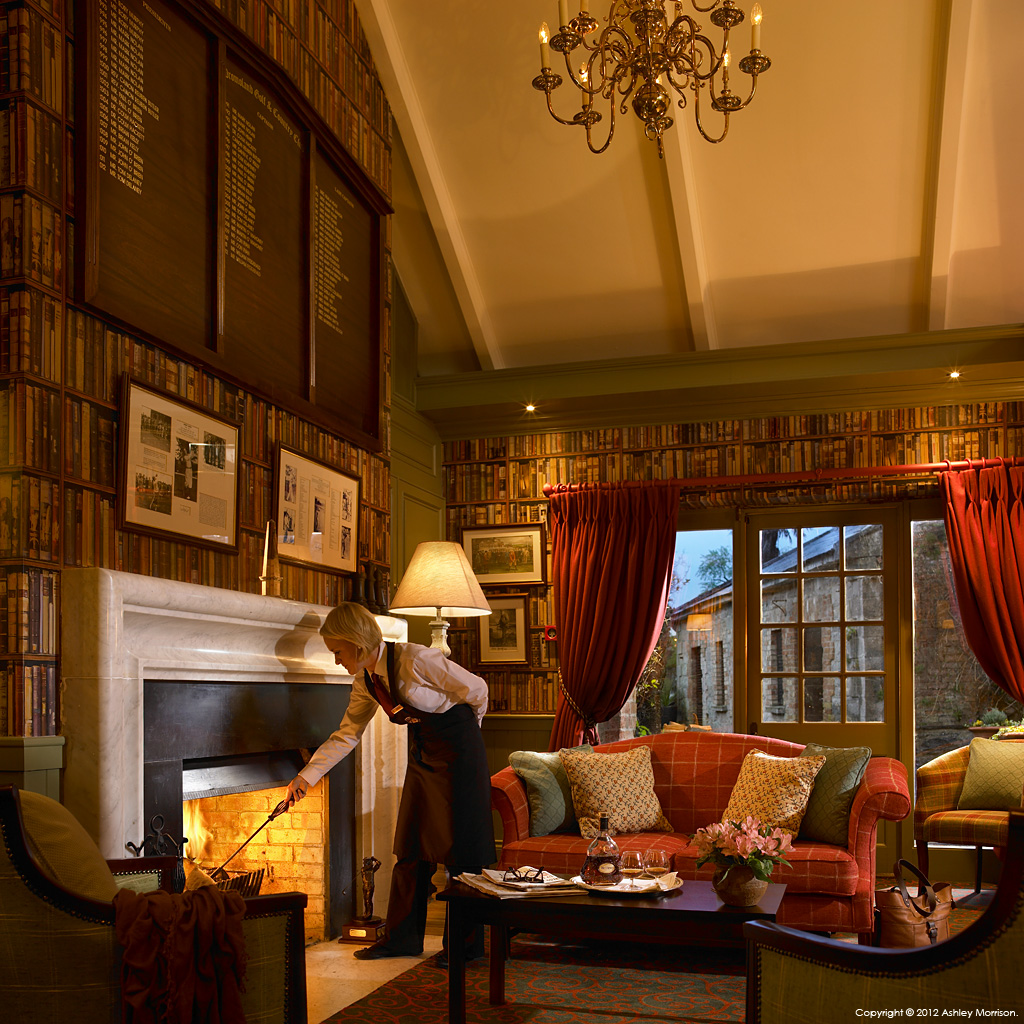 The Club House library at Dromoland Castle in County Clare by Ashley Morrison.