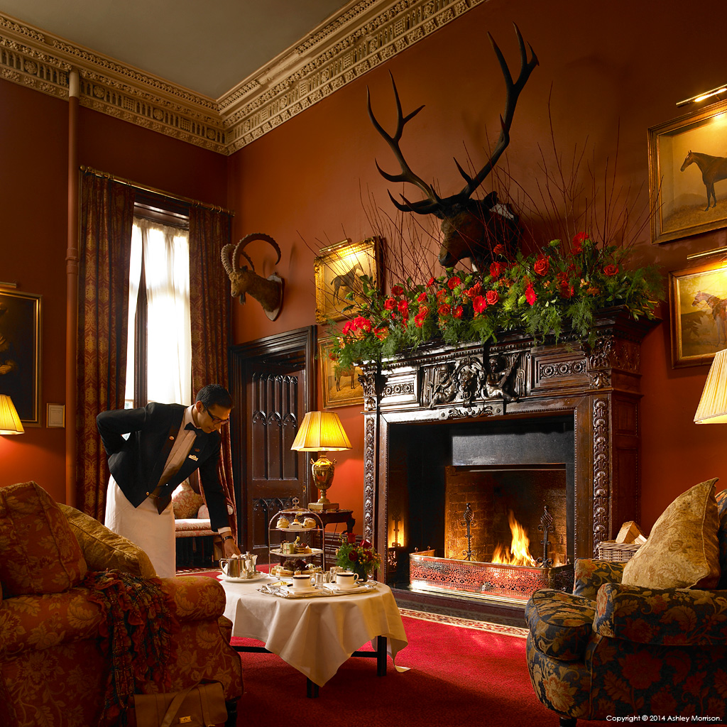 The lounge area at Dromoland Castle in County Clare by Ashley Morrison.