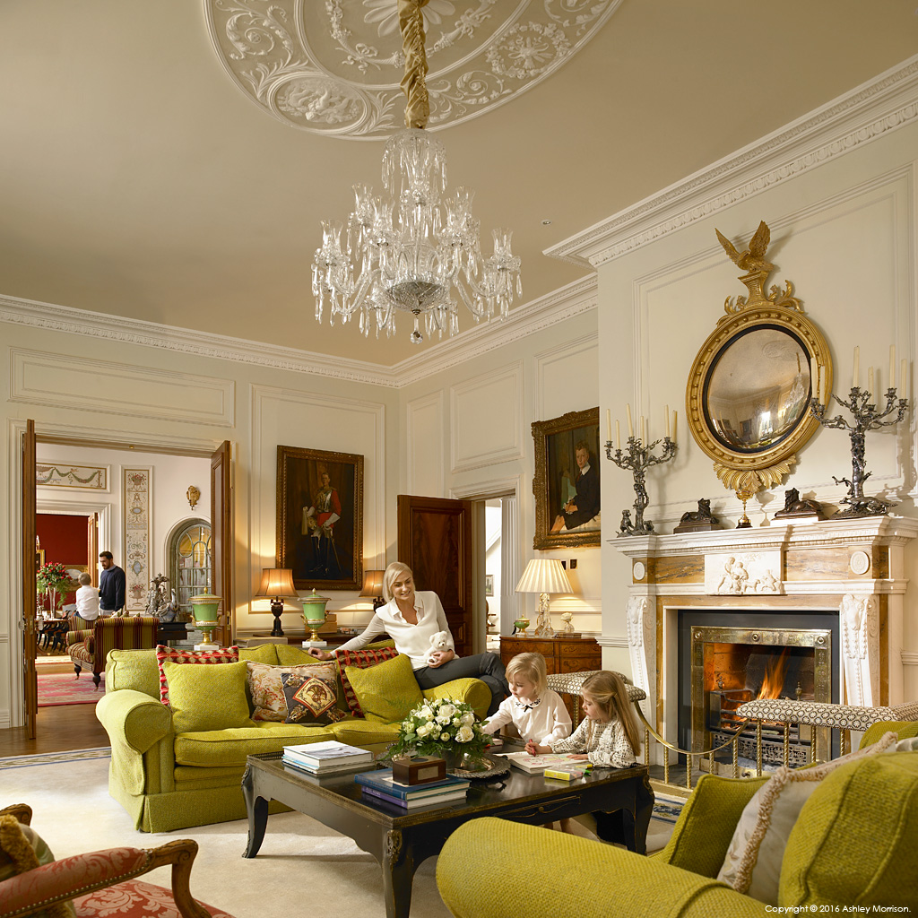 The Drawing room in Straffan House at The K Club in County Kildare.
