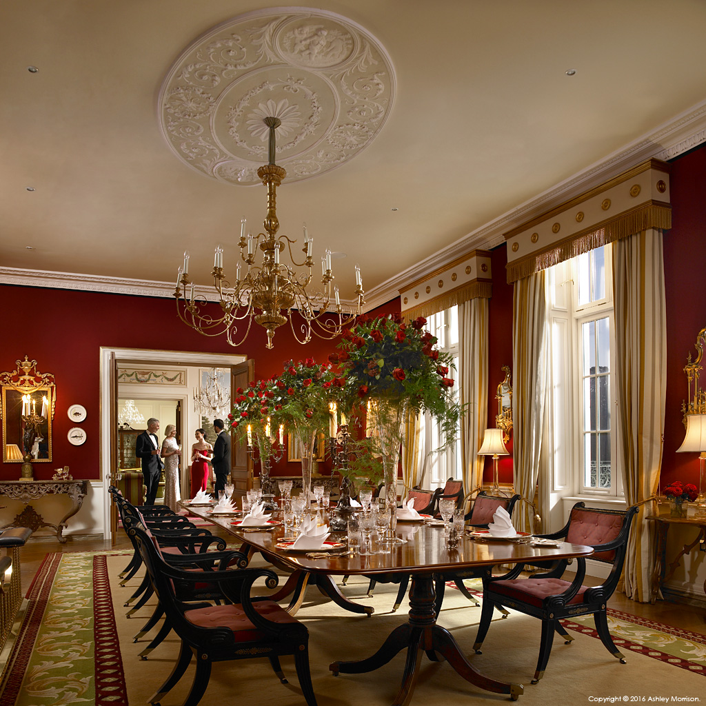 The Dining room in Straffan House at The K Club in County Kildare.
