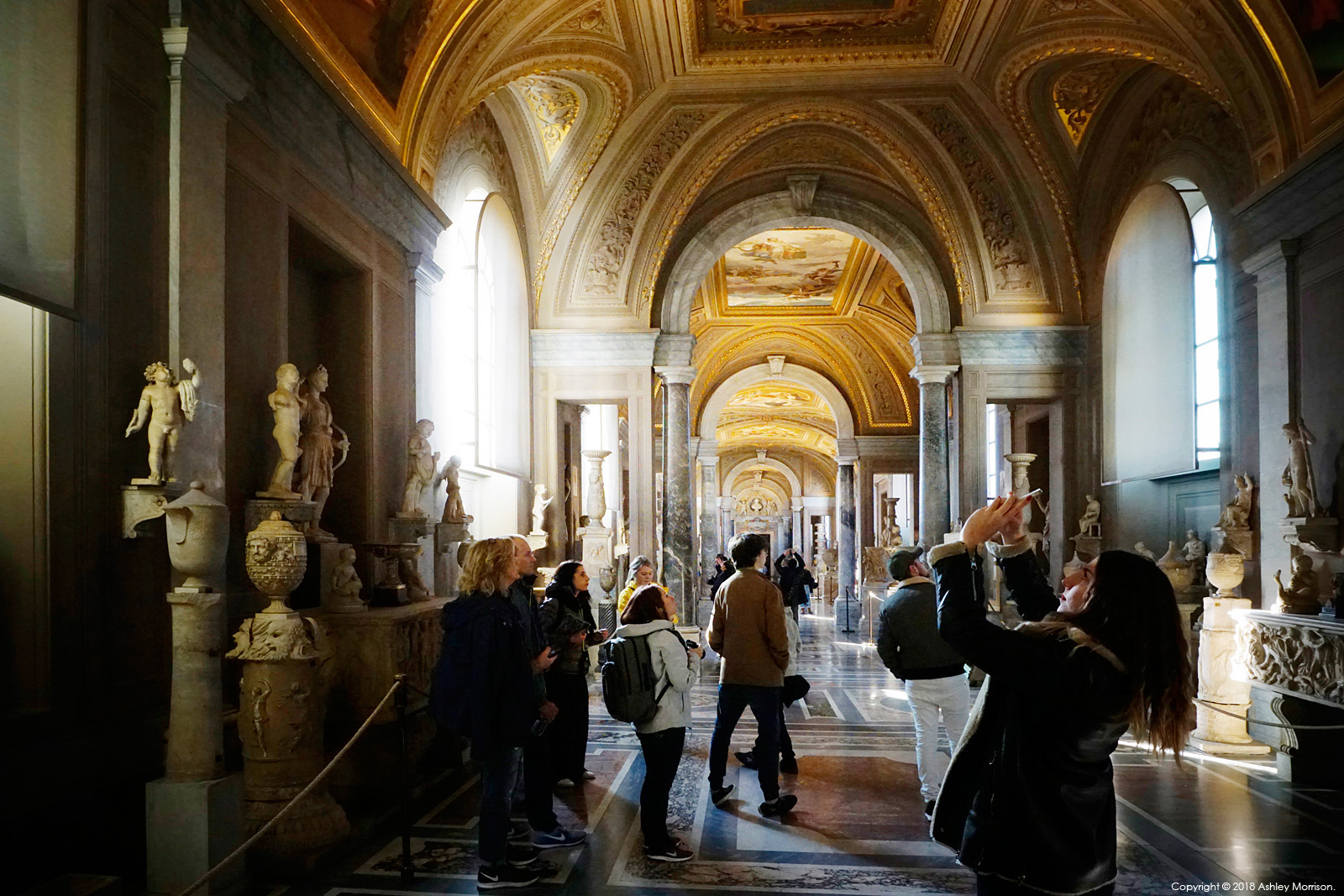 The Gallery of the Candelabra in the Vatican Museums.
