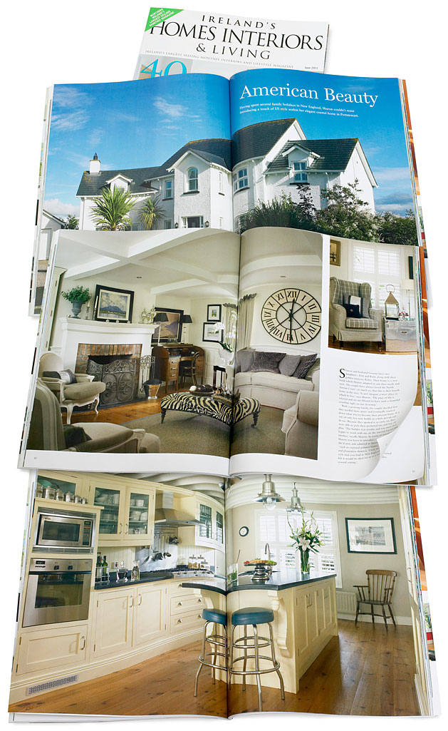 Pages 78 to 88 in the June 2011 issue of Ireland's Homes Interiors & Living magazine featuring Sharon & Graeme Cleland's home near Portstewart in County Londonderry.
