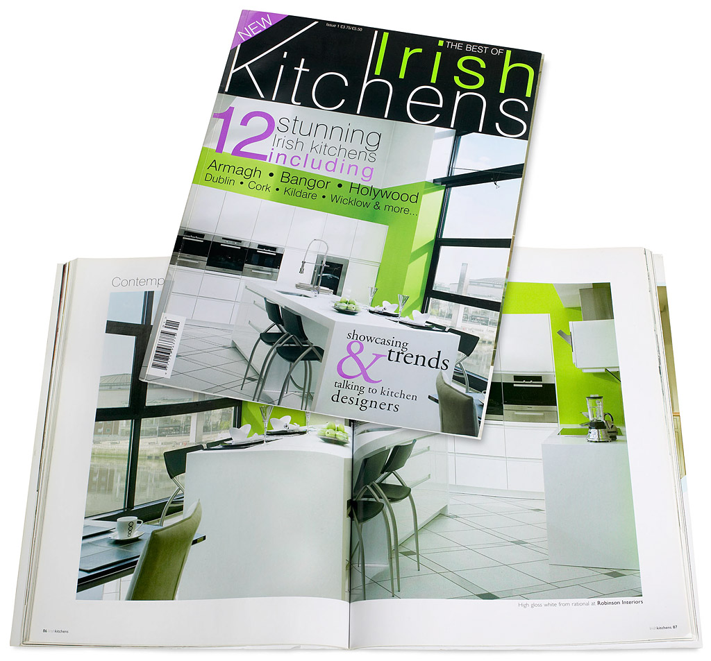 Cover and advertorial feature by Robinson Interiors in the 1st issue of the Irish Kitchens magazine.