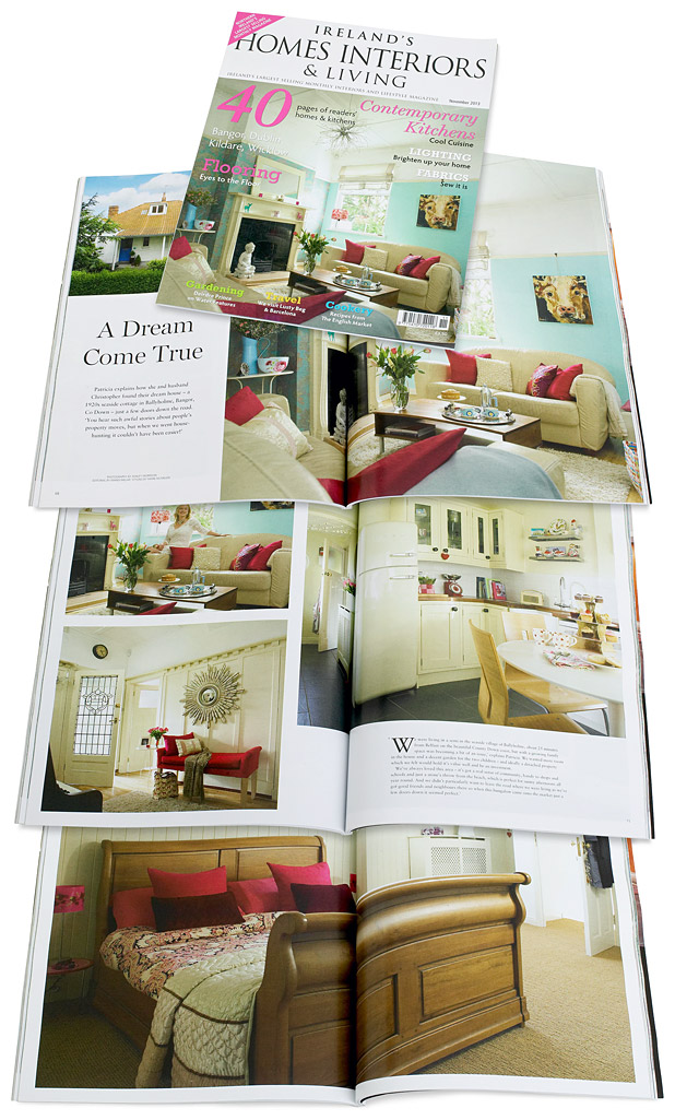 County Down, Ireland's Homes Interiors & Living, November 2013, Paul Abbott, Mandi Millar, Patricia Abbott, Edirorial feature, Marie McMillen, Ashley Morrison, Home, Cover, Cottage, Bangor, Magazine, Detached