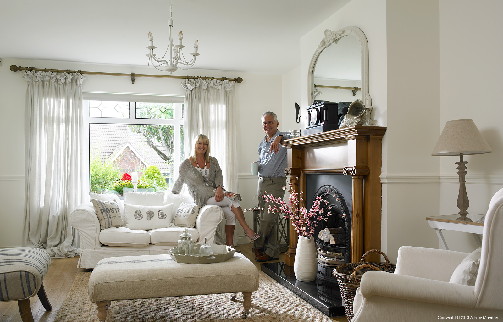 Pauline Bingham and Alastair in their detached chalet bungalow in the County Down town of Bangor.