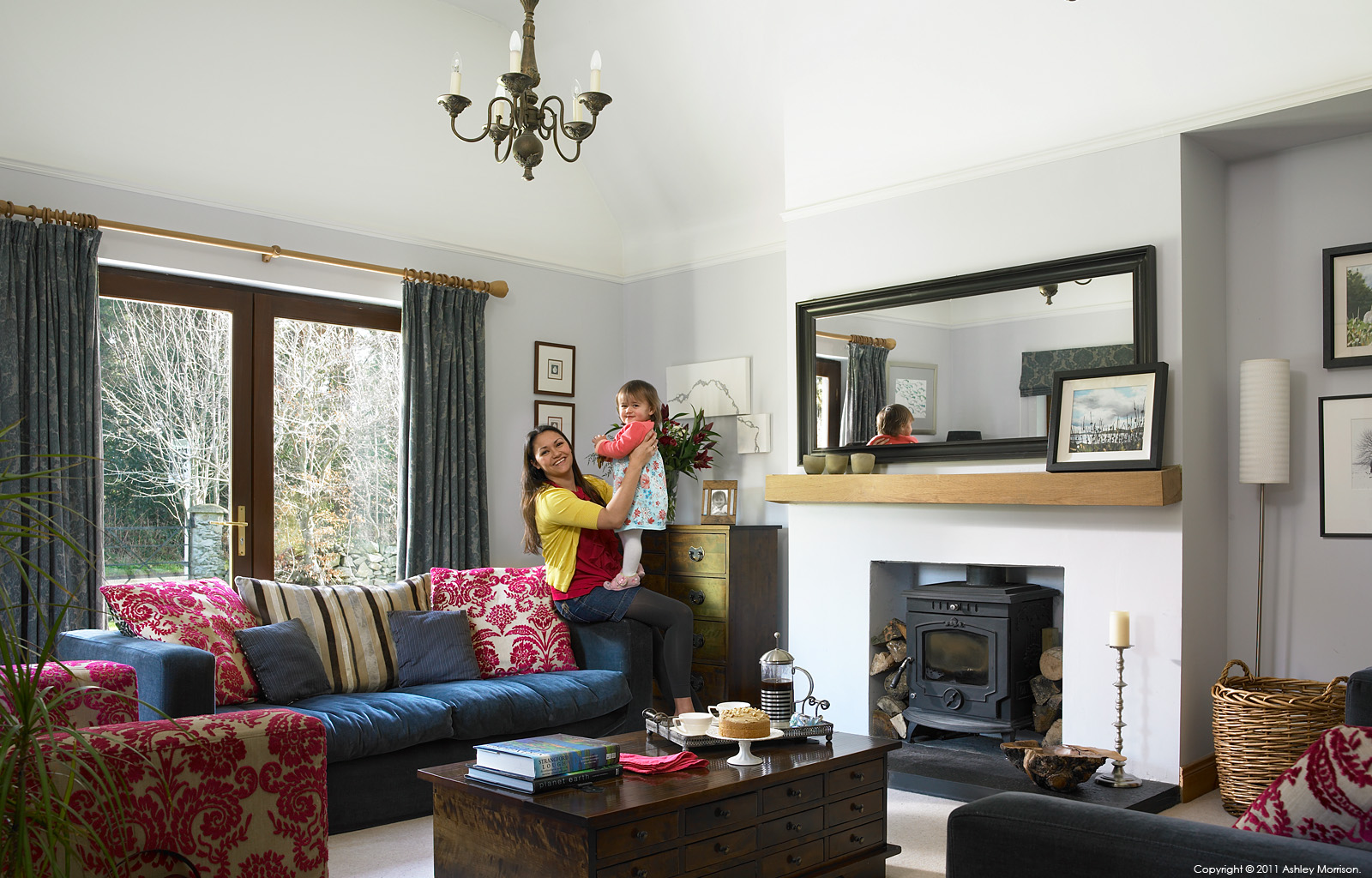 Kathryn Callaghan and her daughter in their detached bungalow near Killyleagh in County Down by Ashley Morrison.