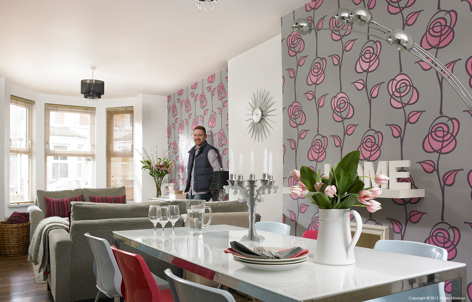 Tony Day in the living room of his Edwardian mid terrace house in east Belfast.
