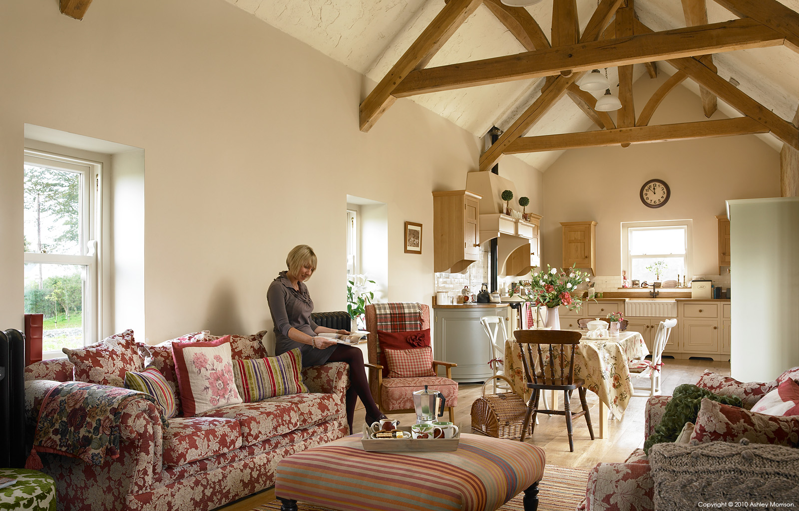 Sonya McDowell in the living room of her barn conversion near Donaghadee in County Down by Ashley Morrison.