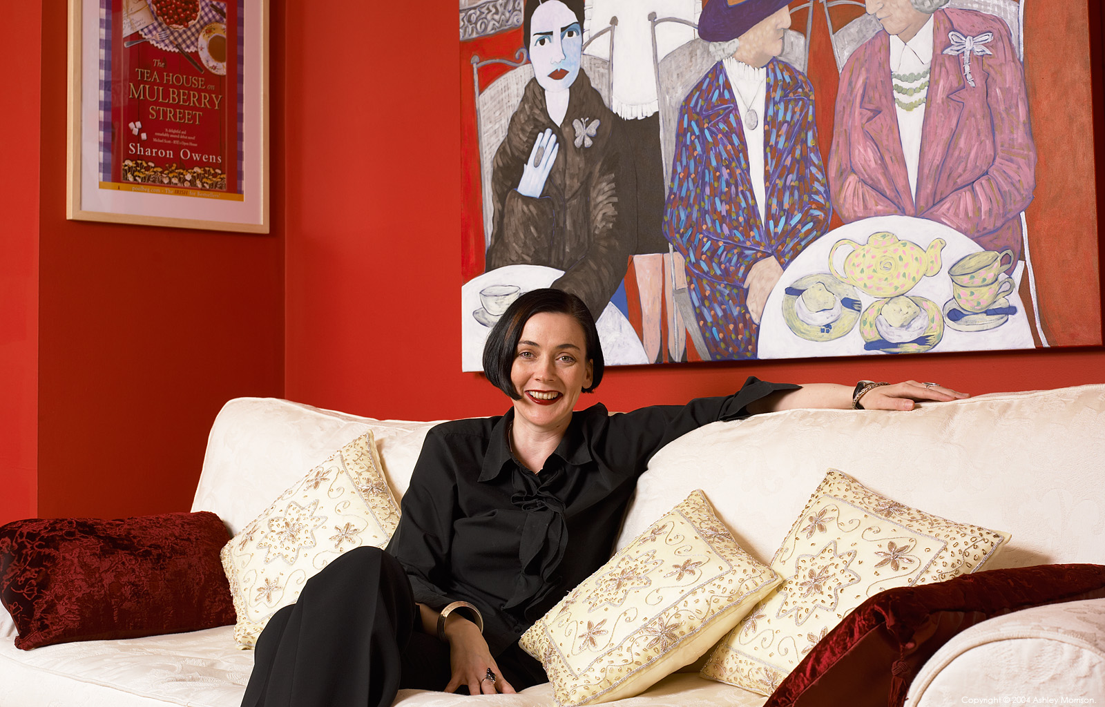 At home with artist & writer Sharon Owens in her modern bungalow in Belfast.