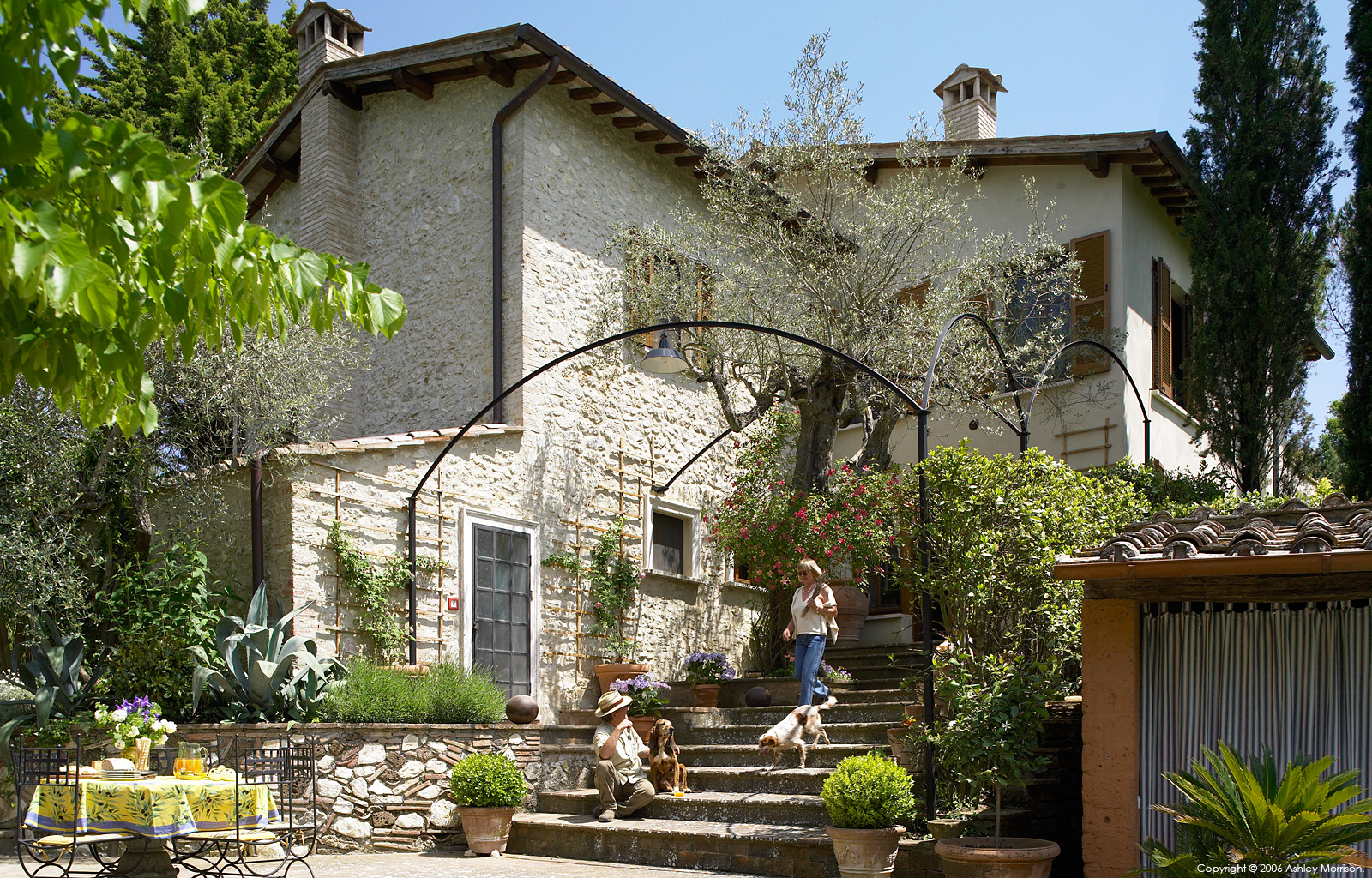 Tia Weissman outside her Italian villa located in near Amelia in southern Umbria by Ashley Morrison.