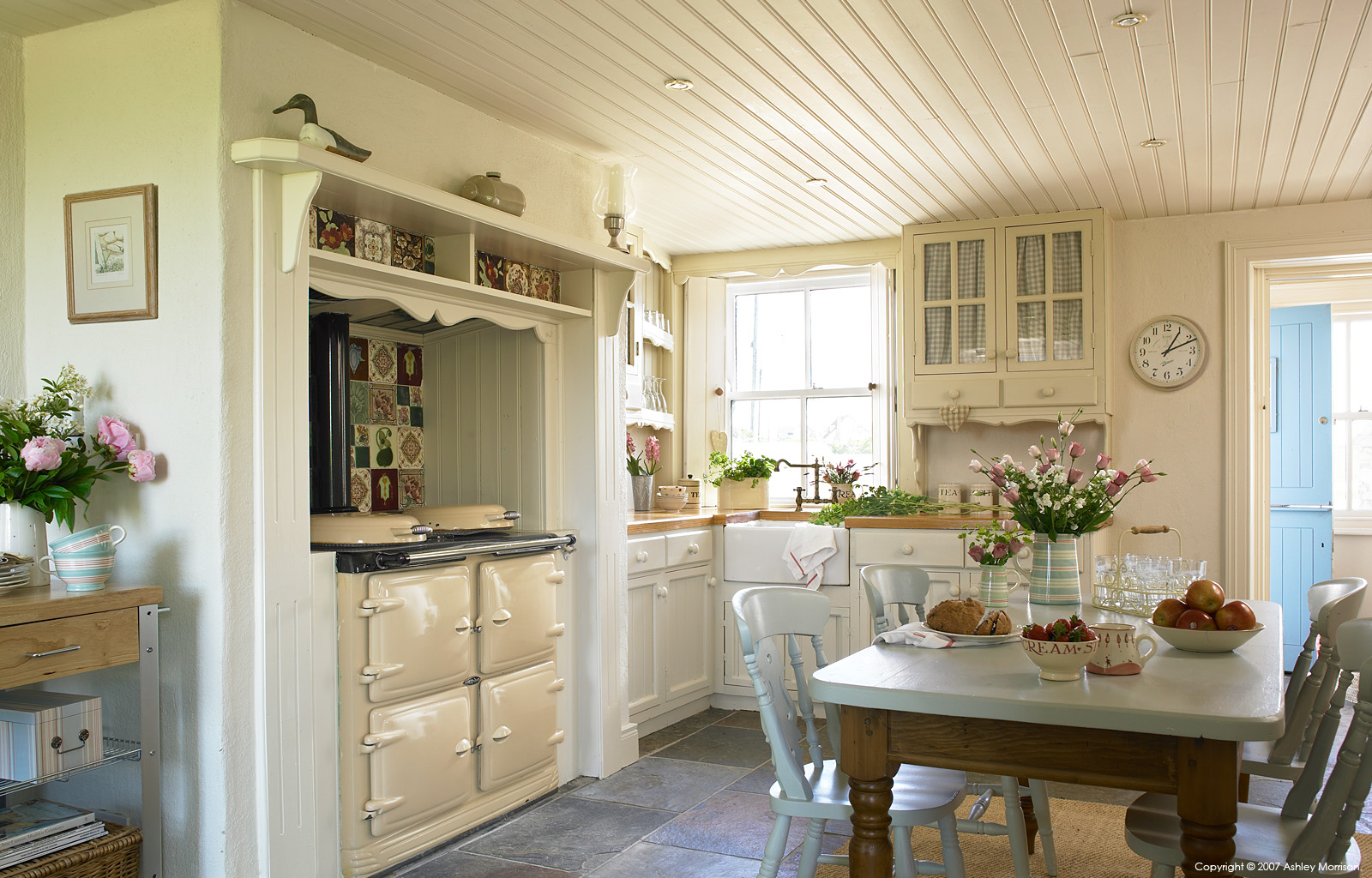 Kitchen in a thatched cottage located near Portaferry in County Down by Ashley Morrison.