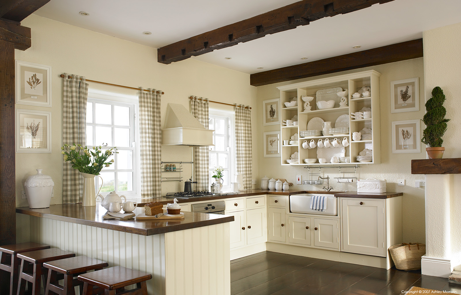 The kitchen in Barbara and Rob Bluestone's Irish schoolhouse near Carrigart in County Donegal.