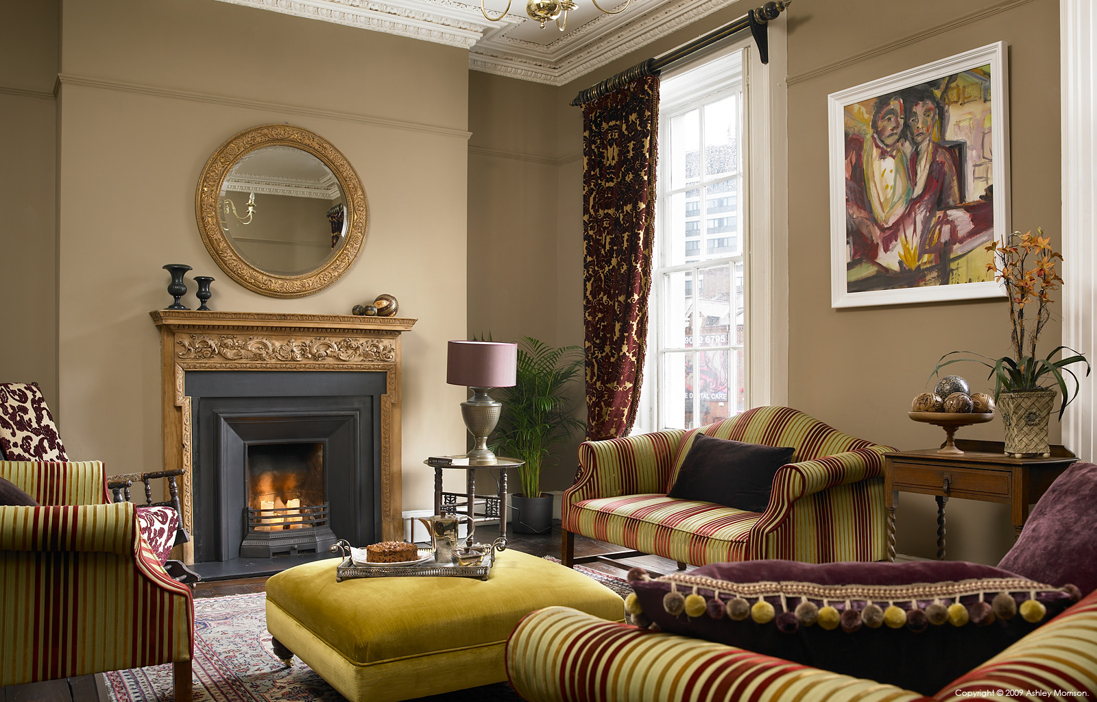 The sitting room in Andrew Brennan and Simon Croal's townhouse in Belfast.