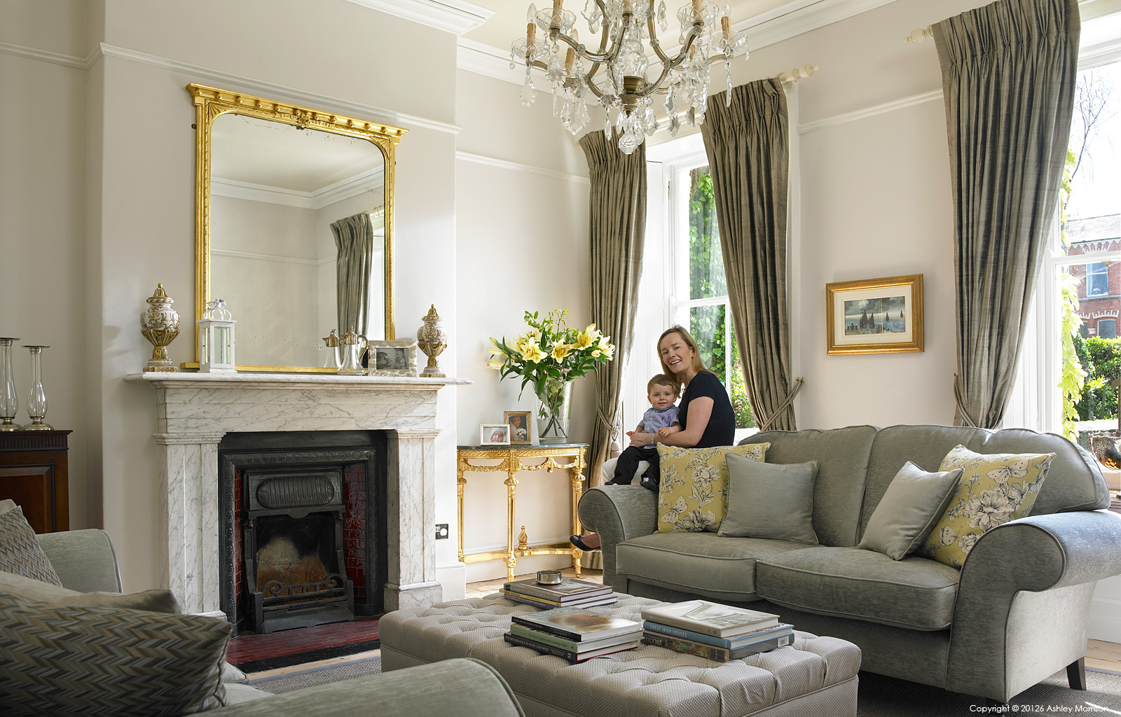 The sitting room in Karen and David Dalton's Victorian terrace in the Sandycove area of Dublin.