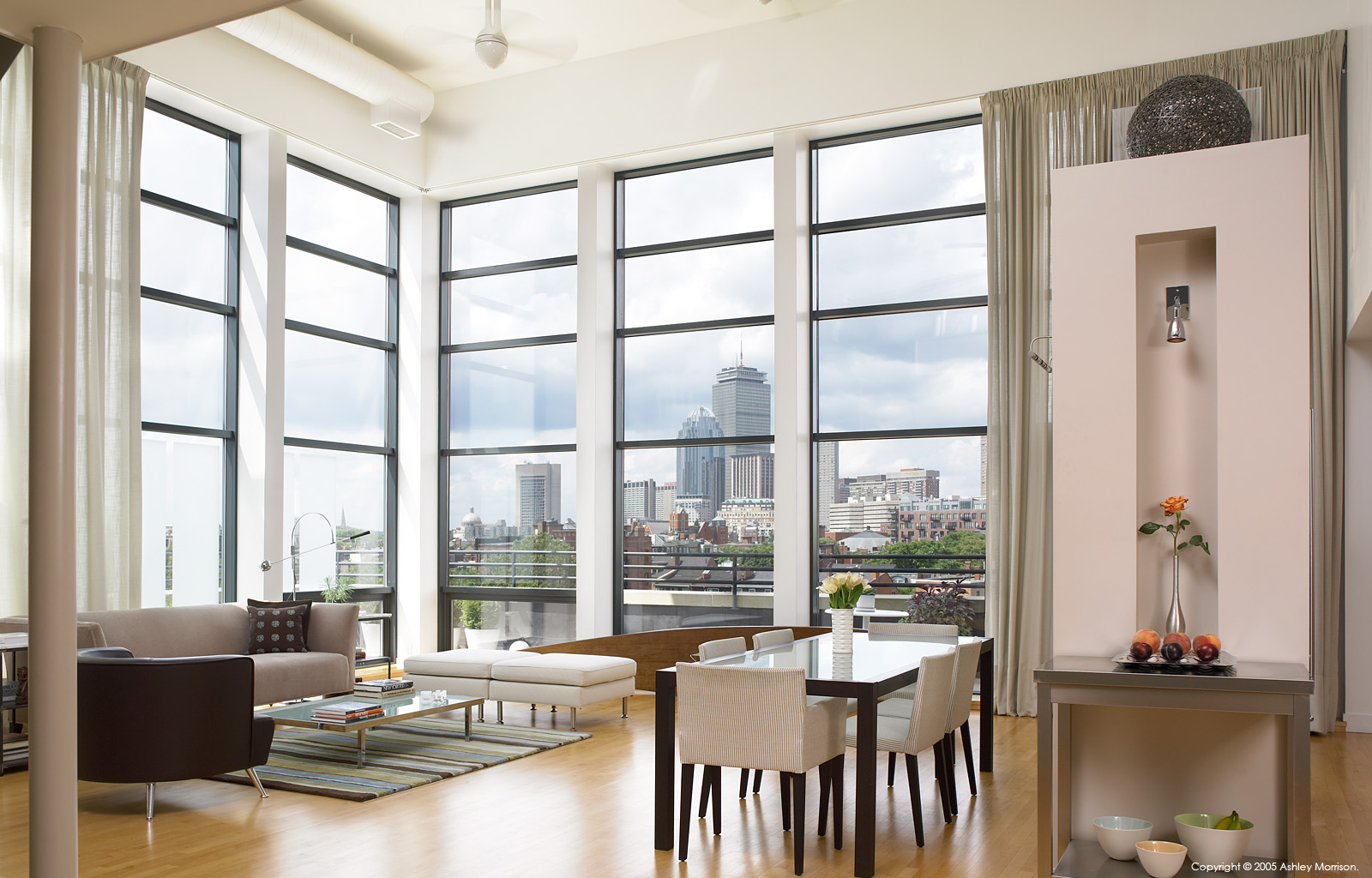 David Hacin and Tim Grafft's penthouse apartment called 'Laconia Lofts project' in the South End of Boston.