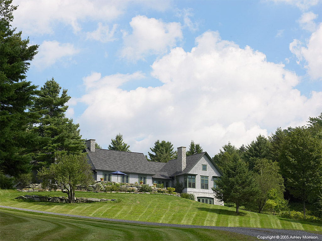 The sitting room at Barbara & Mark Leswing's Hidden Valley Farm in Vermont by Ashley Morrison.