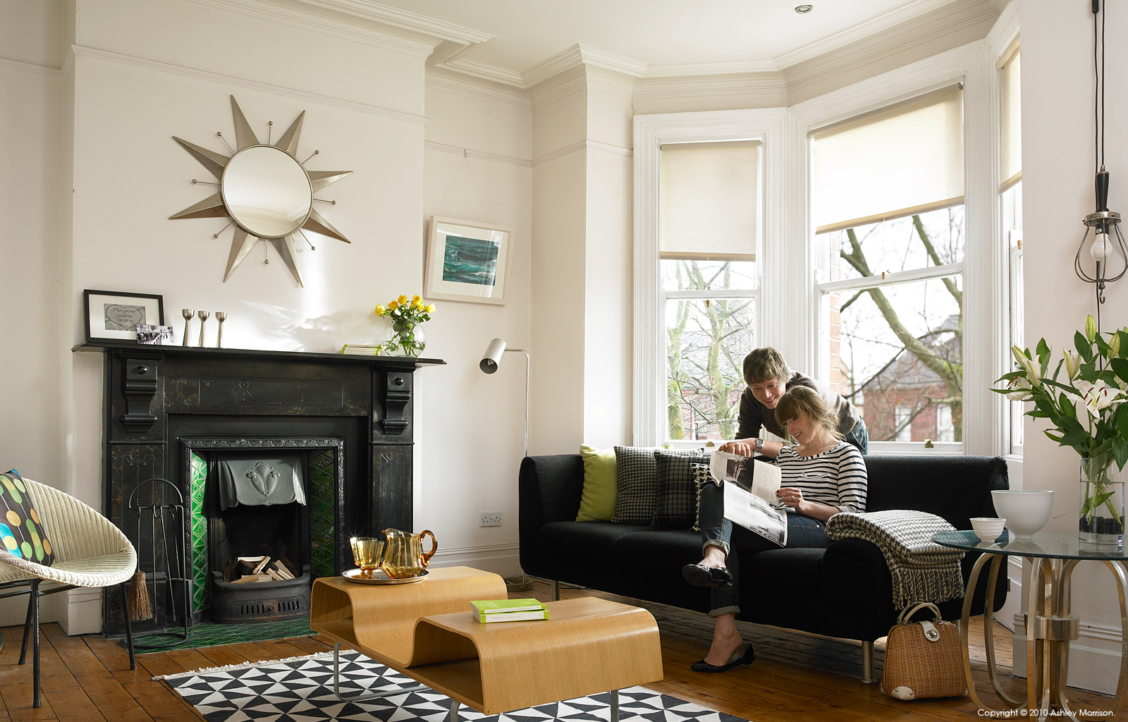 Mairead and Owen  McIntyre in the 2nd floor sitting room of their Victorian terrace in the university area of Belfast.