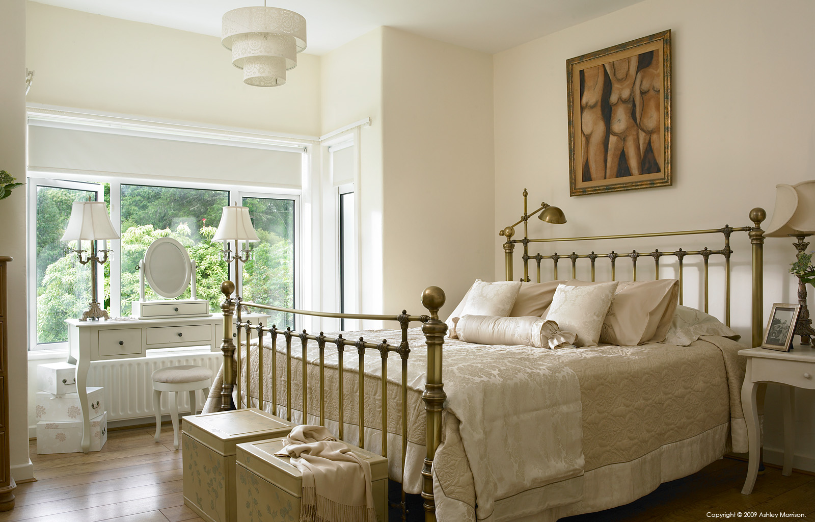 Bedroom in Myriam & David O'Reilly's cottage near Oughterard in County Galway.