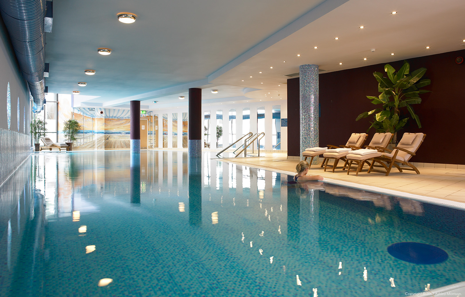 The swimming pool at the Abbey Hotel in Athy.