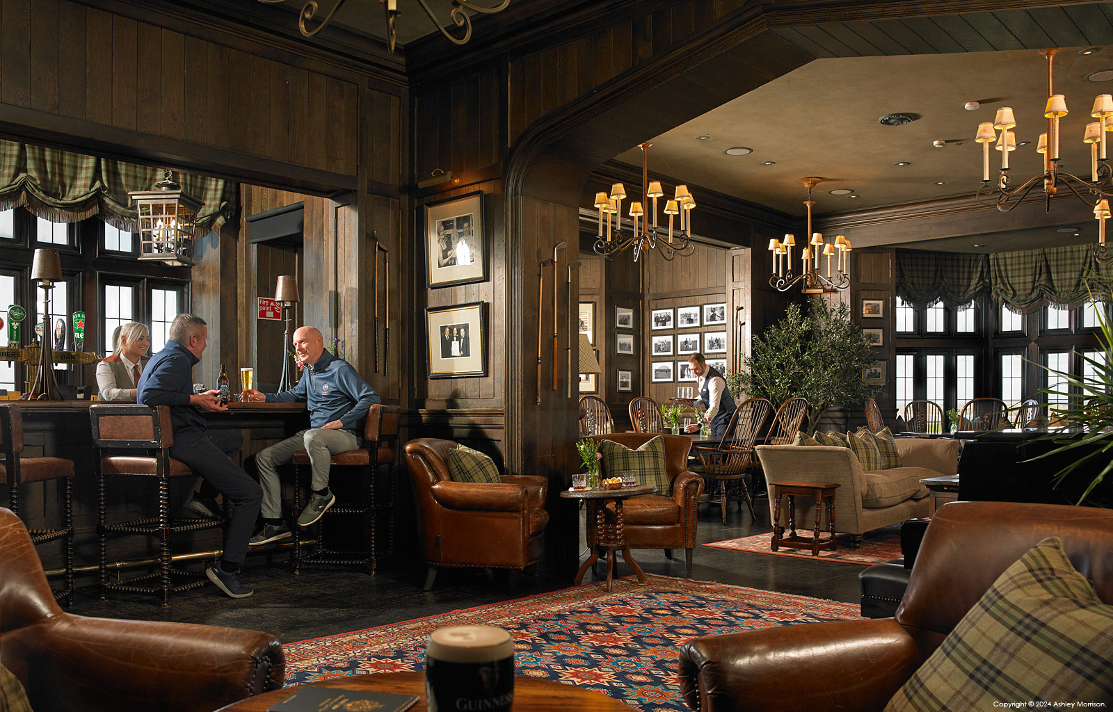 The Residents Bar at the Trump International Golf Links & Hotel near the village of Doonbeg in the Irish County of Clare.