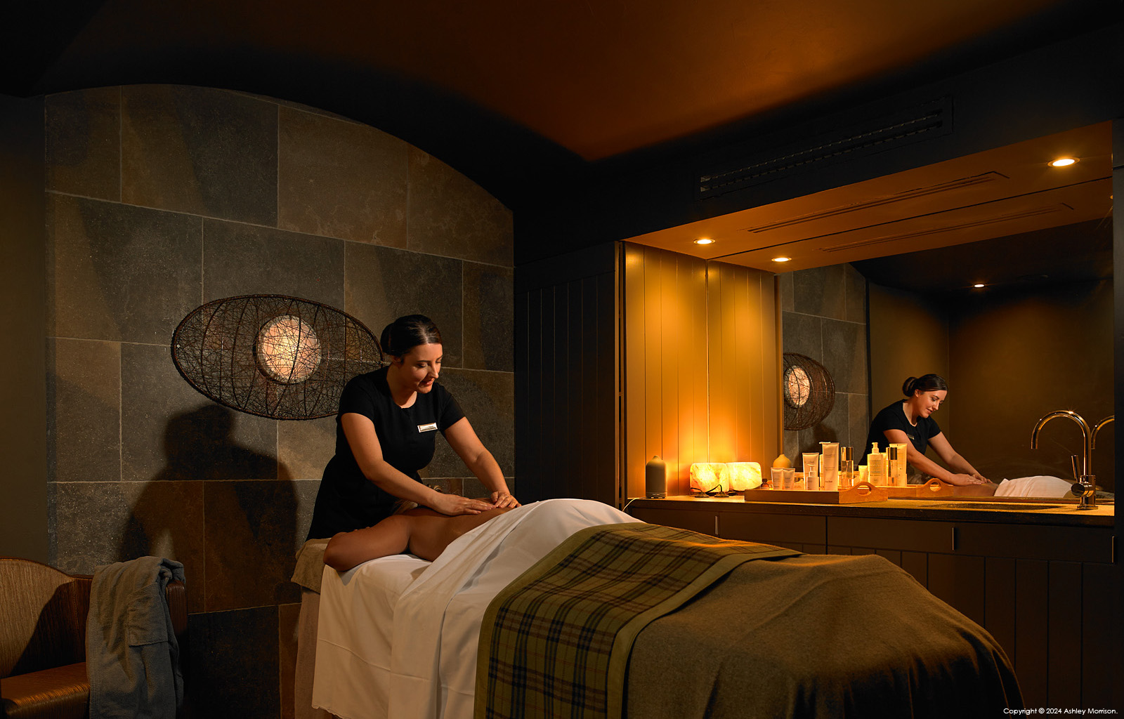 In the White Horses Spa at the Trump International Golf Links & Hotel near the village of Doonbeg in the Irish County of Clare.