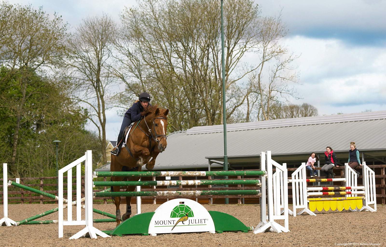 Horse jumping at the Mount Juliet Country Estate's Equestrian Centre in County Kilkenny.
