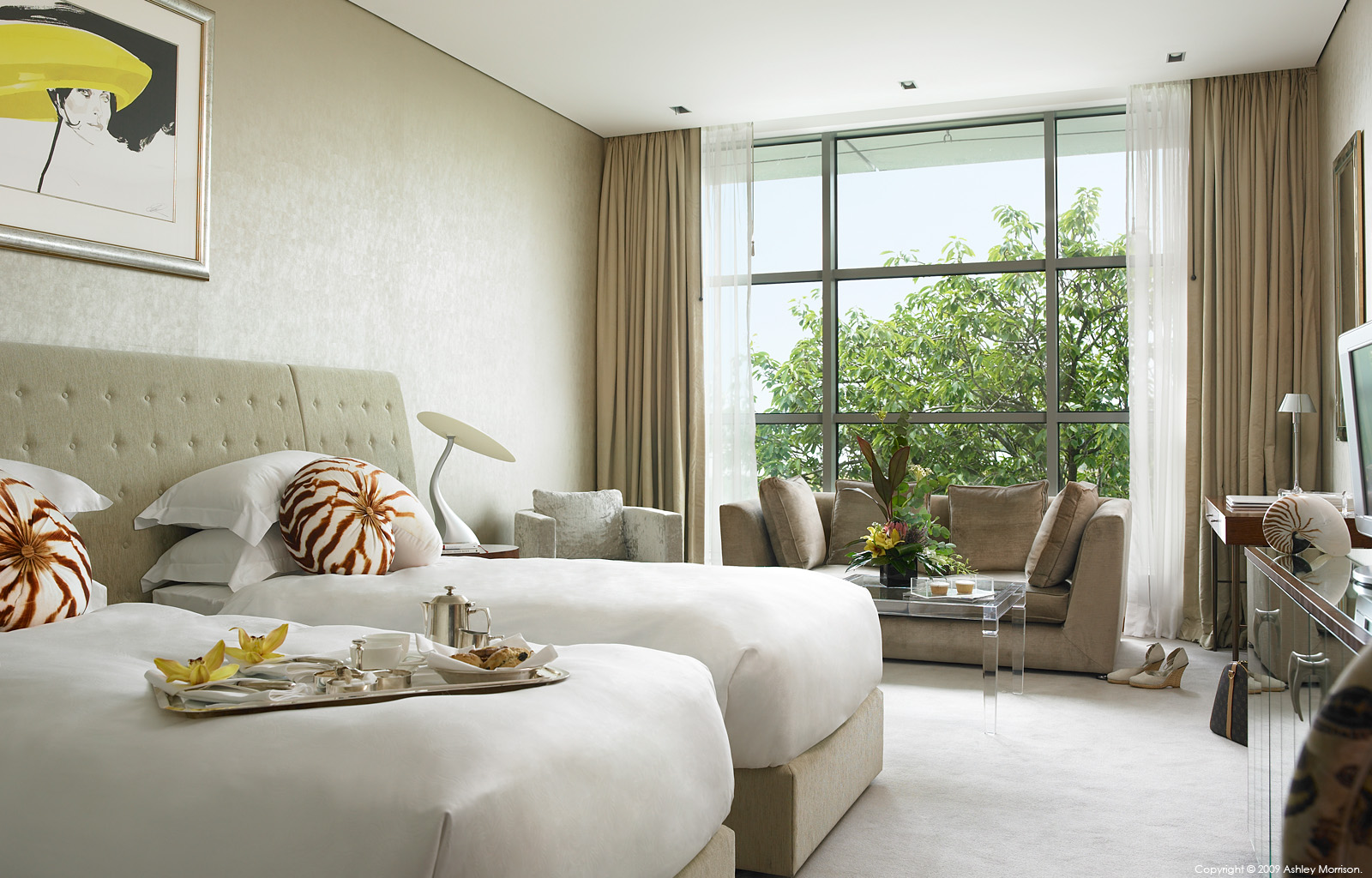 Deluxe twin bedroom suite at the g Hotel in Galway by Ashley Morrison and Marie McMillen.