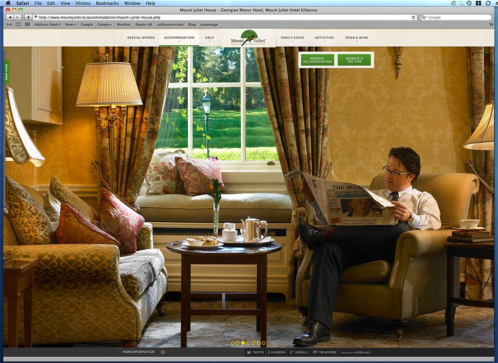 Media use: Worldwide web - Clay pigeon shooting at Mount Juliet Country Estate in County Kilkenny by Ashley Morrison.